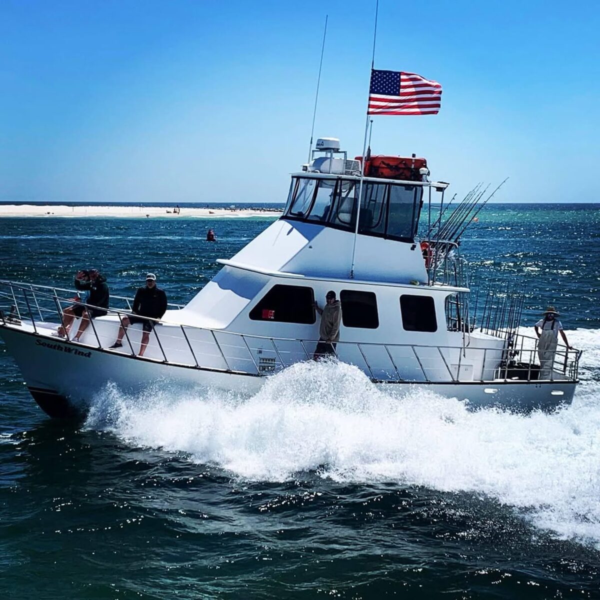 Orange Beach Fish Charter Services boat running offshore on the Gulf